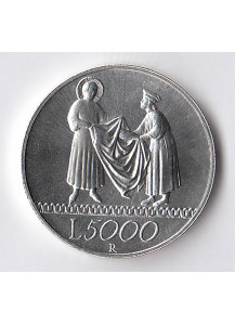 1999 - Lire 5000 argento Italia Verso il 2000 soggetto La Solidarietà